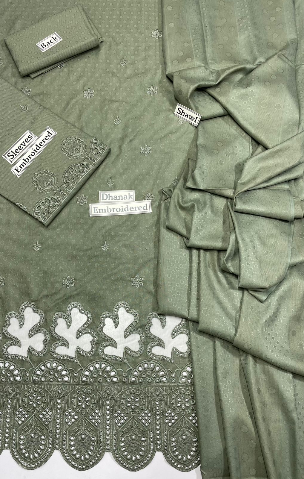 Elegant velvet shawl 3PC