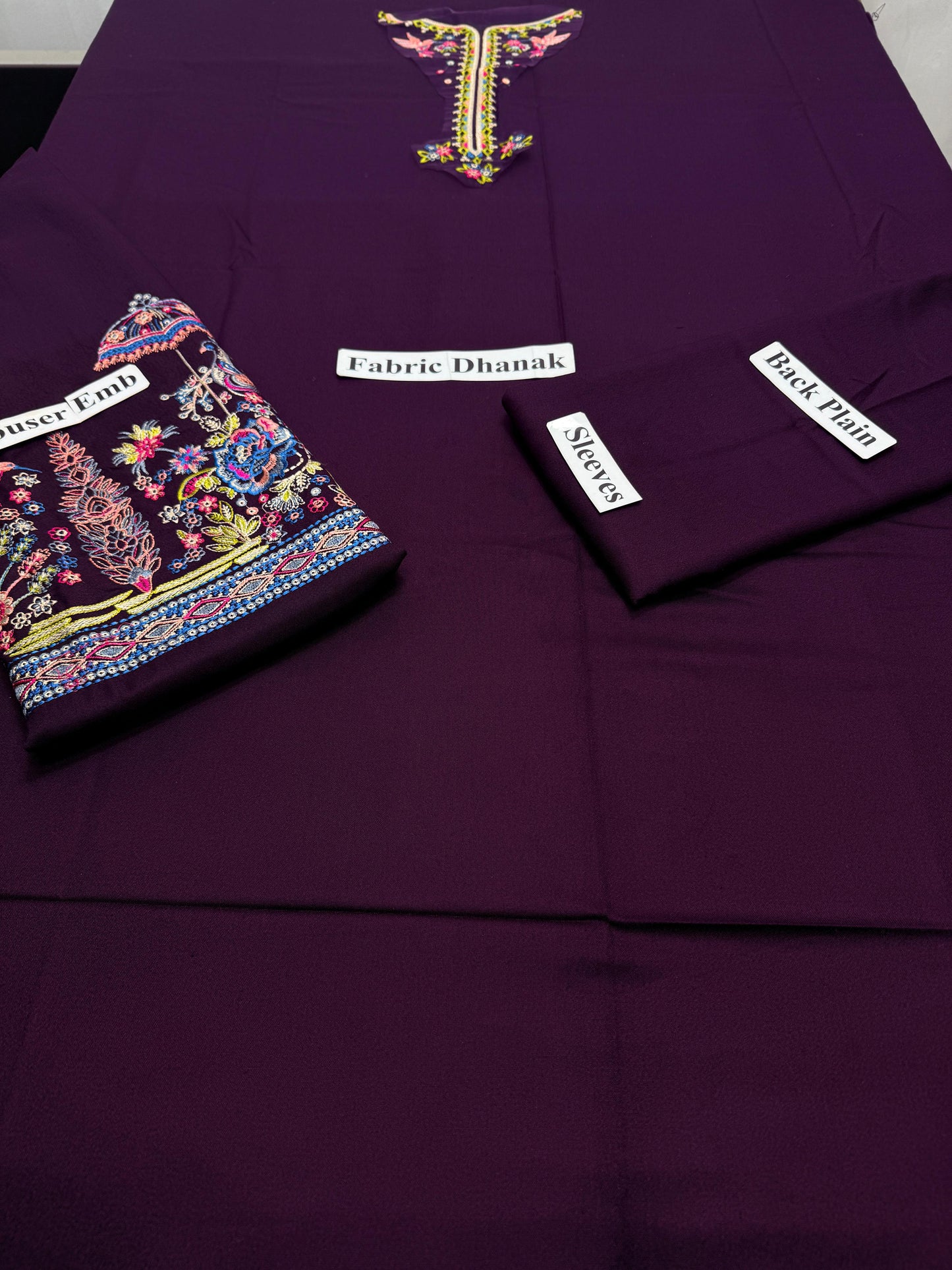 Adorable Emb Dhanak 2pcs (shirt & trouser)