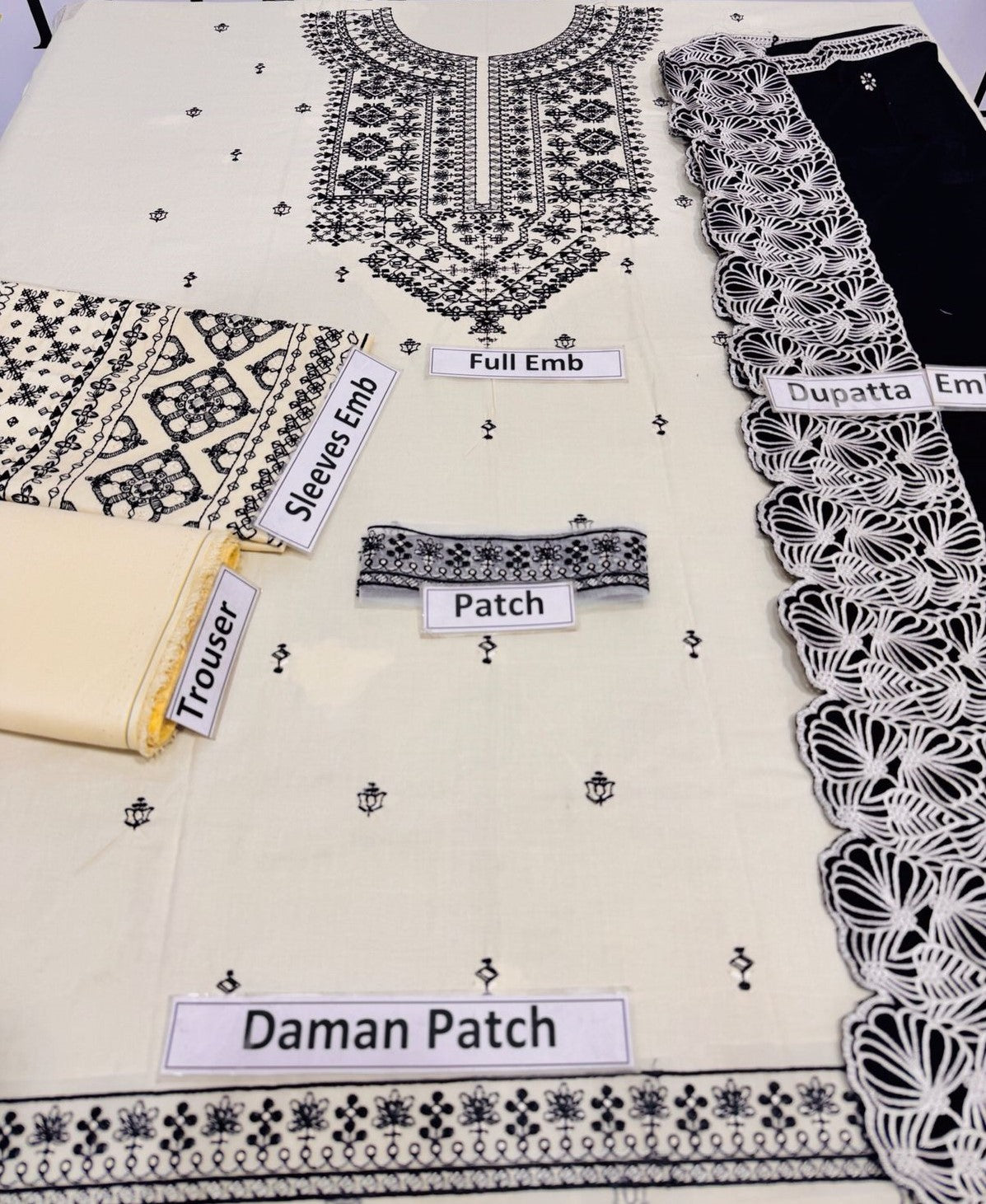 Formal Dhanak Emb 3pcs