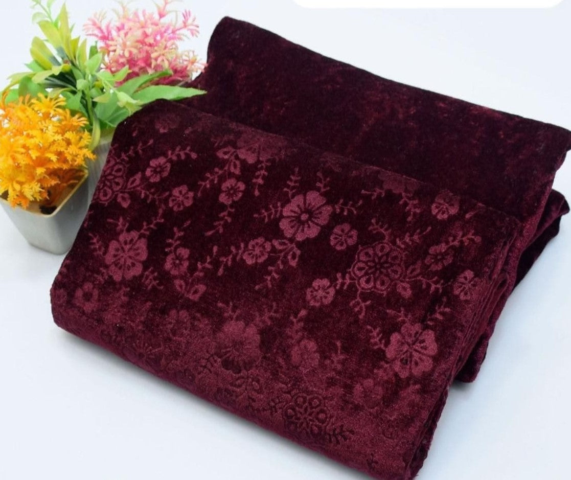 Elegant All over Velvet 2PC (SHIRT&TROUSER)