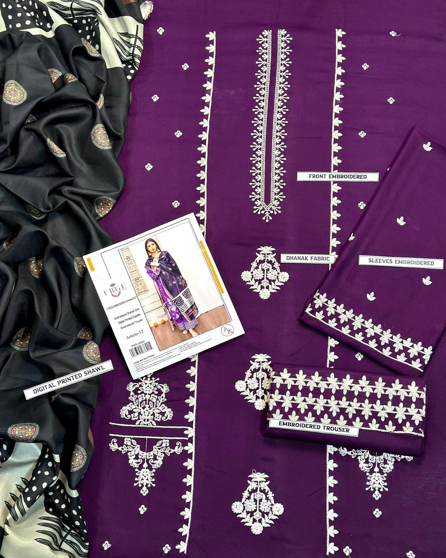 Elegant embroidery 3pc