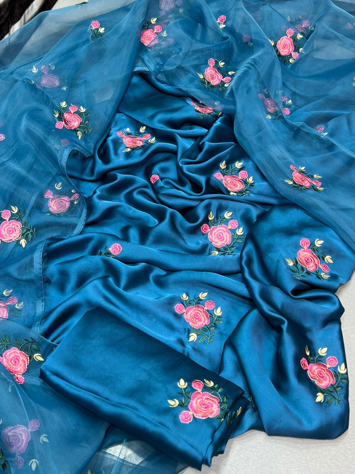 Elegant Embroidered Silk 3PC