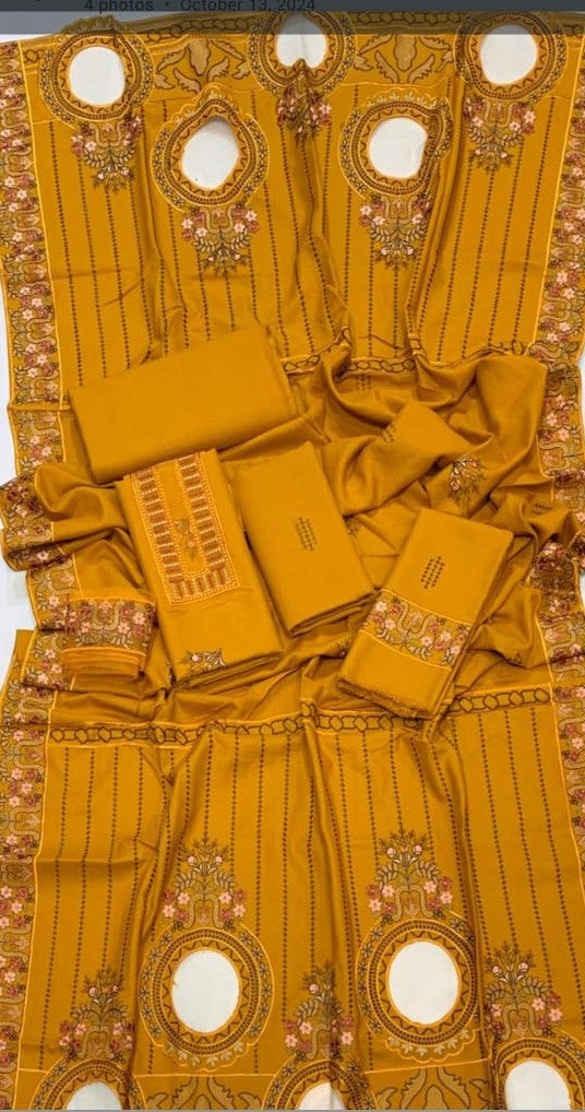 Elegant Embroidered heavy shawl 3pc