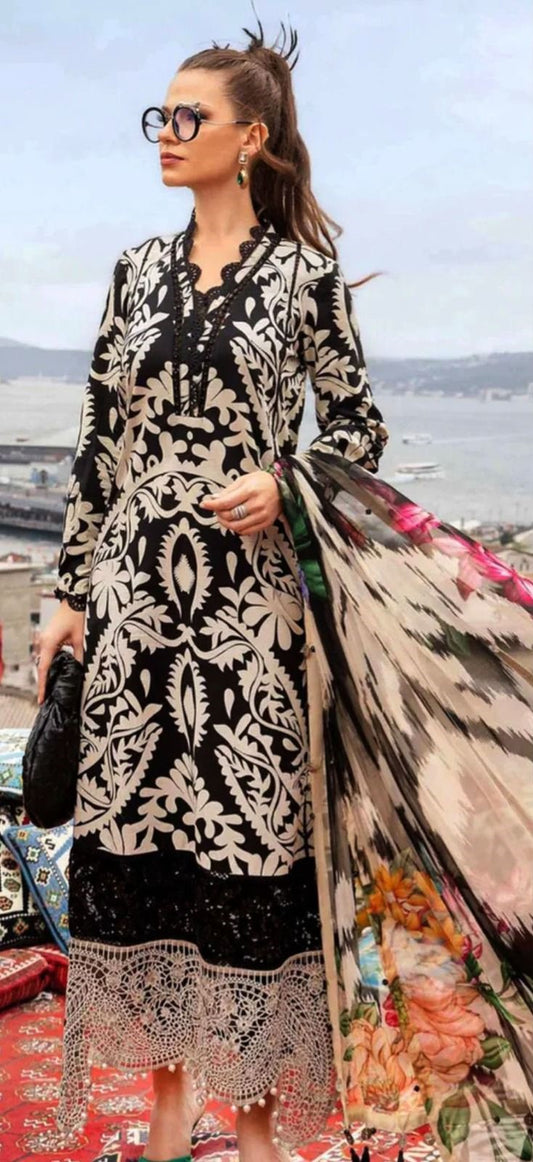 Elegant digital printed khaddar 3pcs