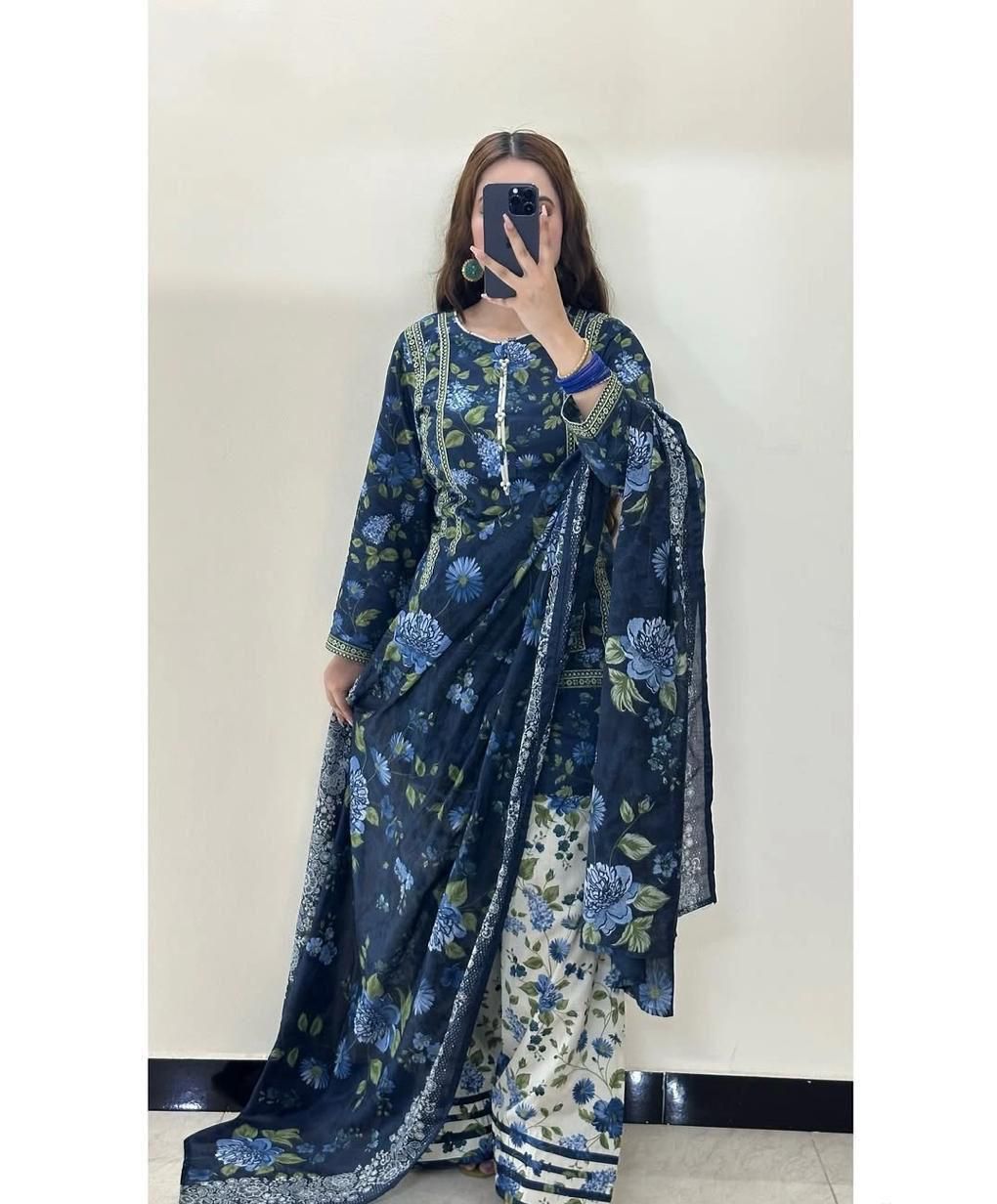 Elegant Khaddar Digital ptinted 3pcs