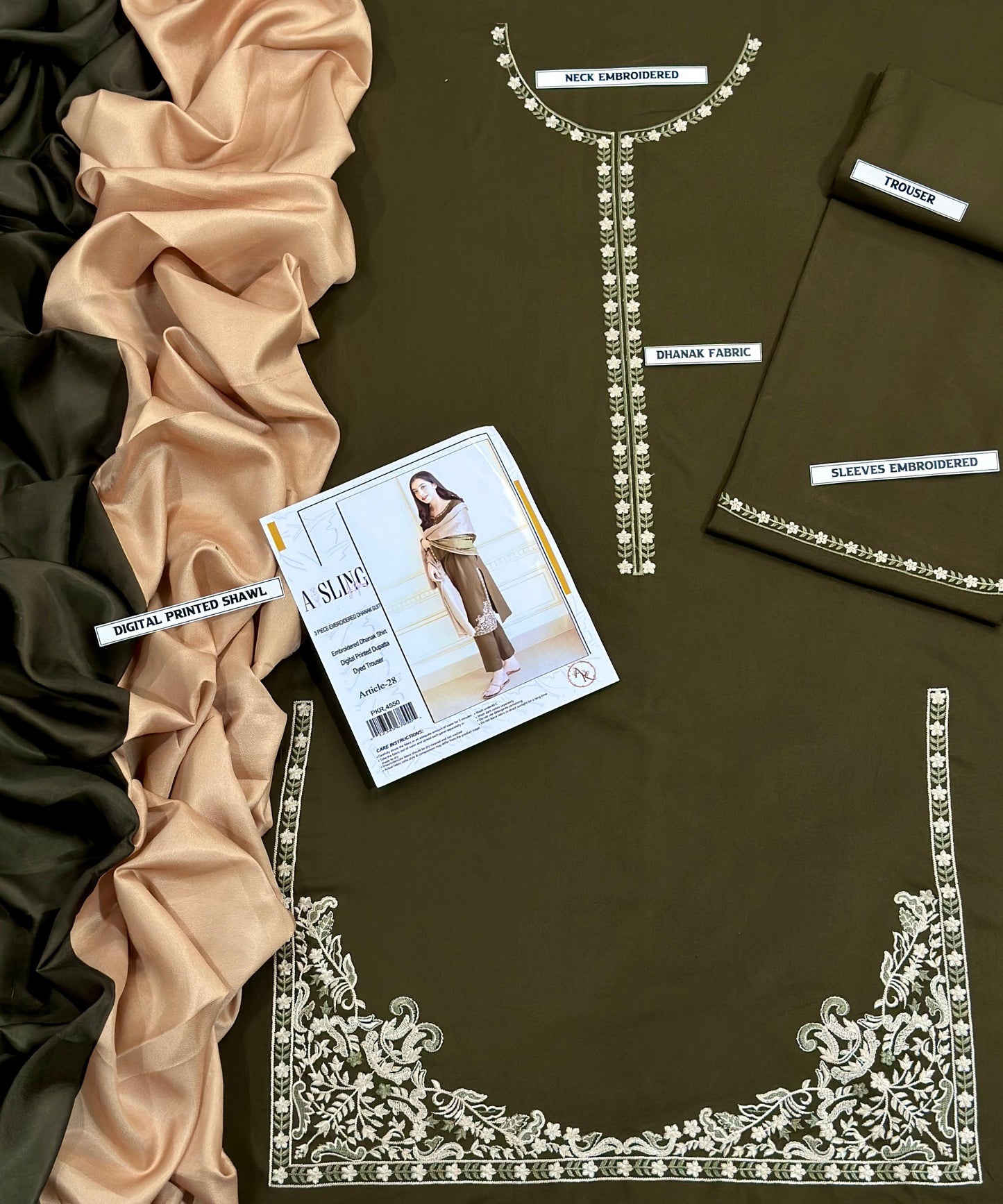 Elegant Embroidery 3pc