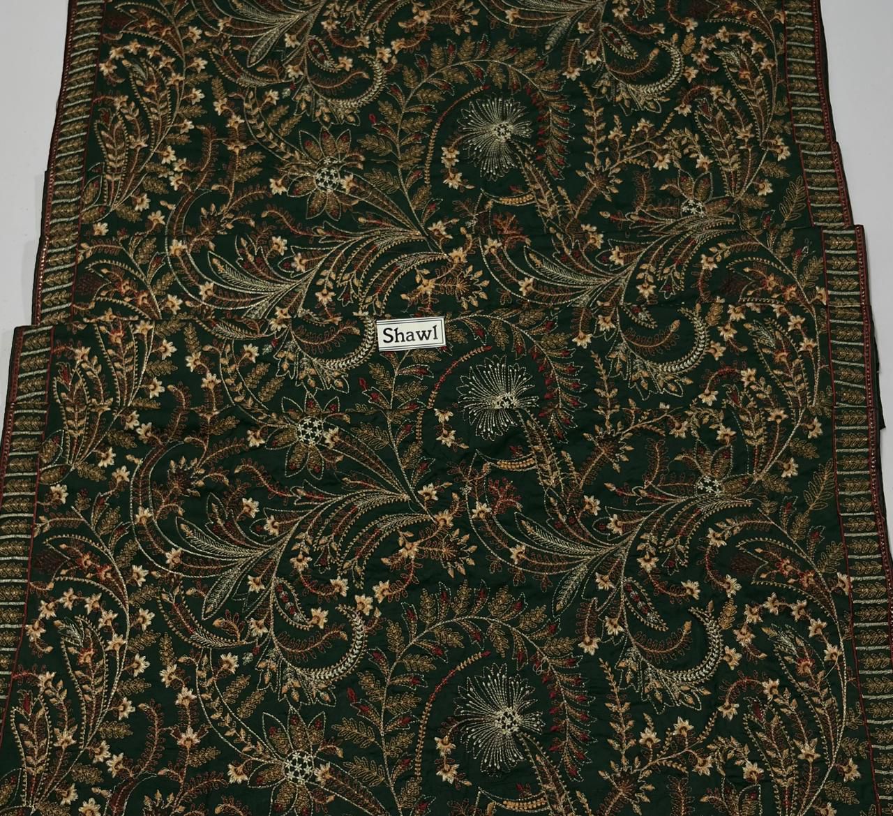 Elegant Emb Heavy shawl 3pc