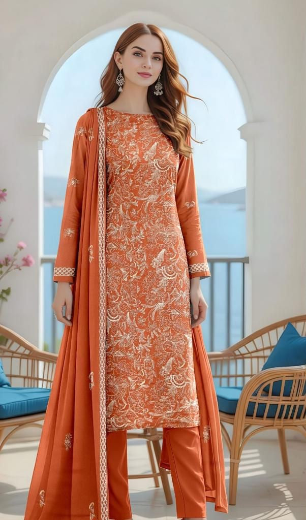 Premium embroidered 3pc