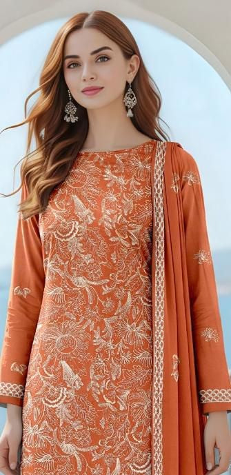 Premium embroidered 3pc