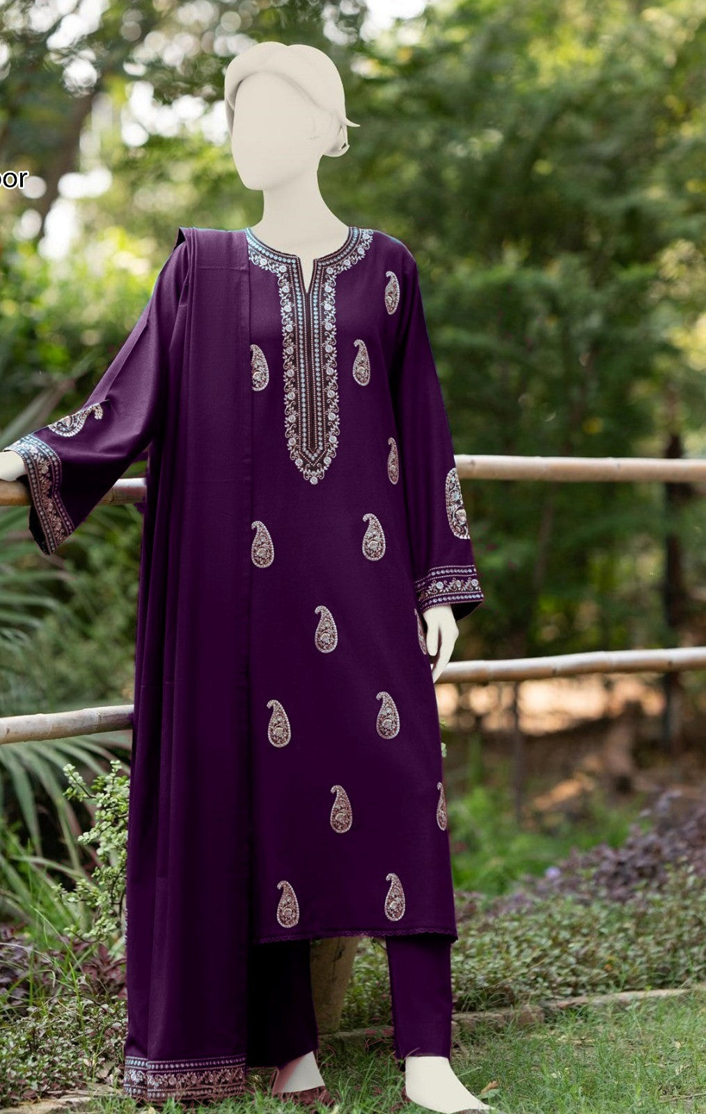 Elegant Embroidered 3PC