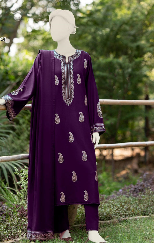 Elegant Embroidered 3PC