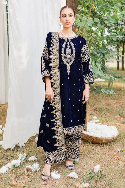 Velvet embroidery heavy 3Pcs