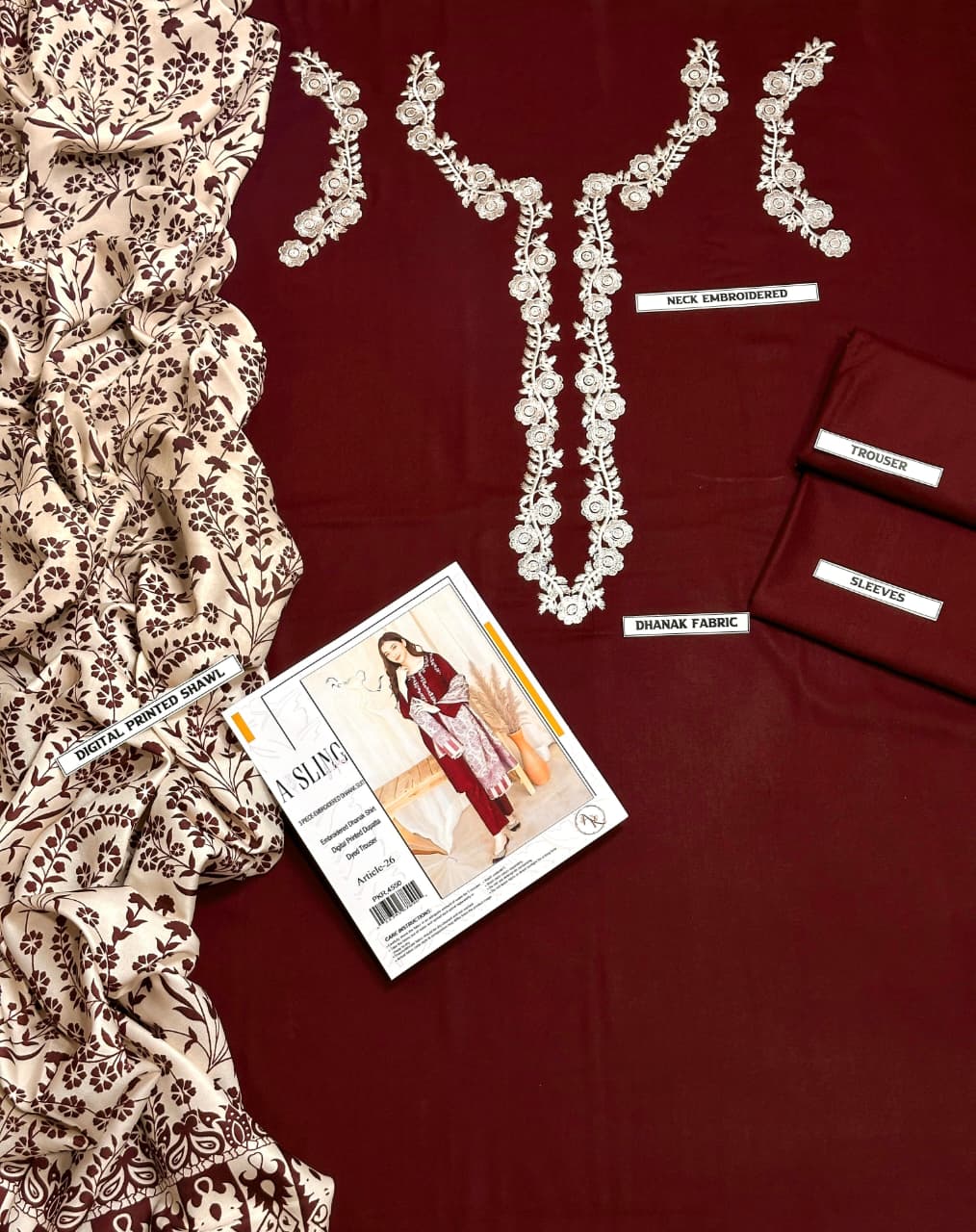 Elegant Embroidery 3PC