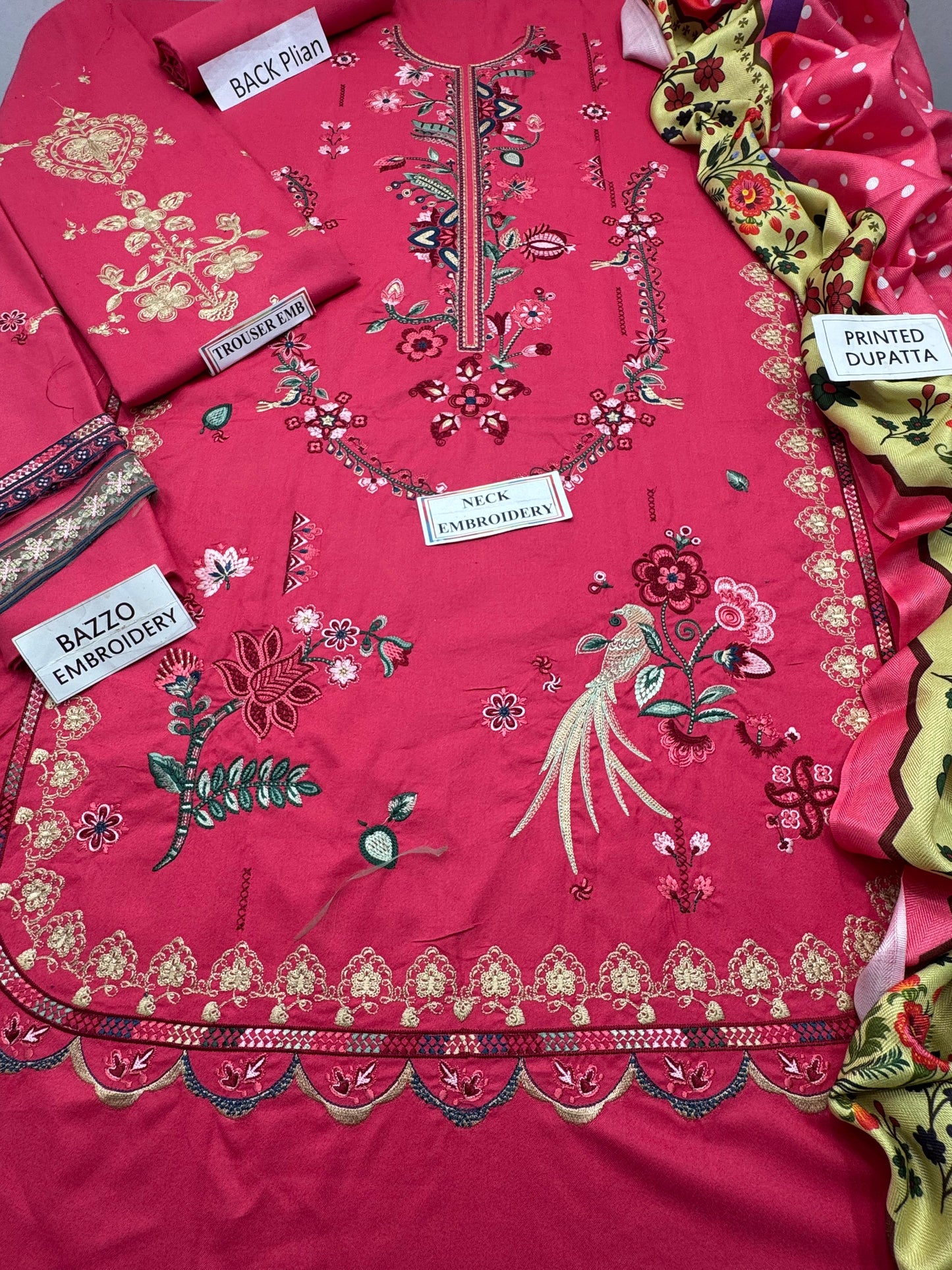 Elegant embroidery fancy 3pcs