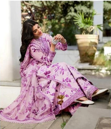 Elegant Digital printed linen 3pcs