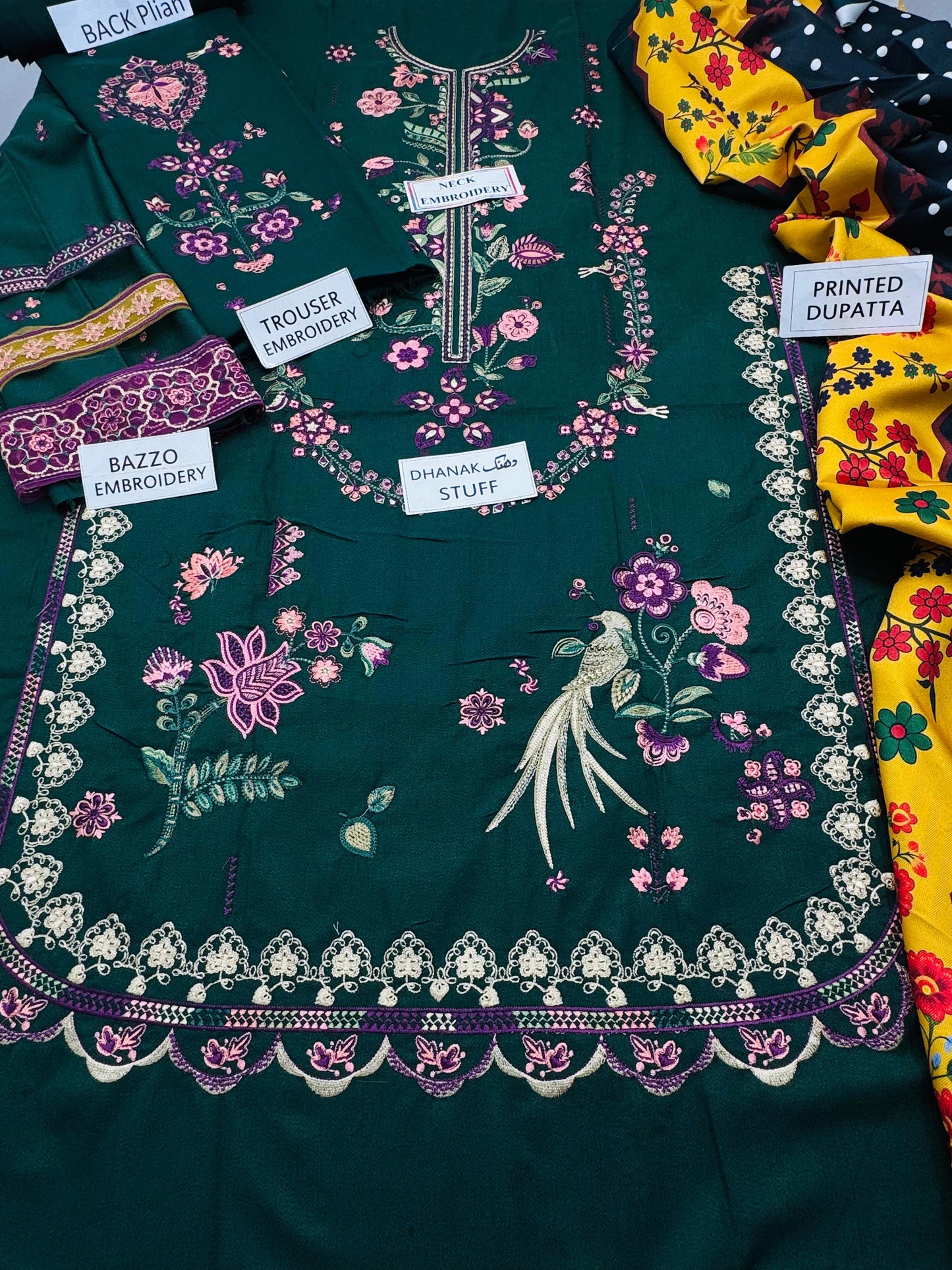 Elegant embroidery fancy 3pcs