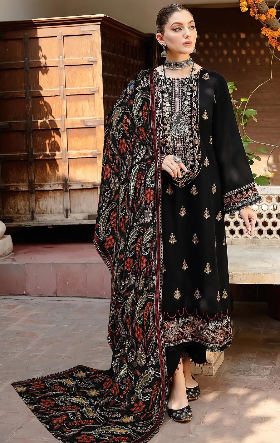 Elegant Embroidered 3PC