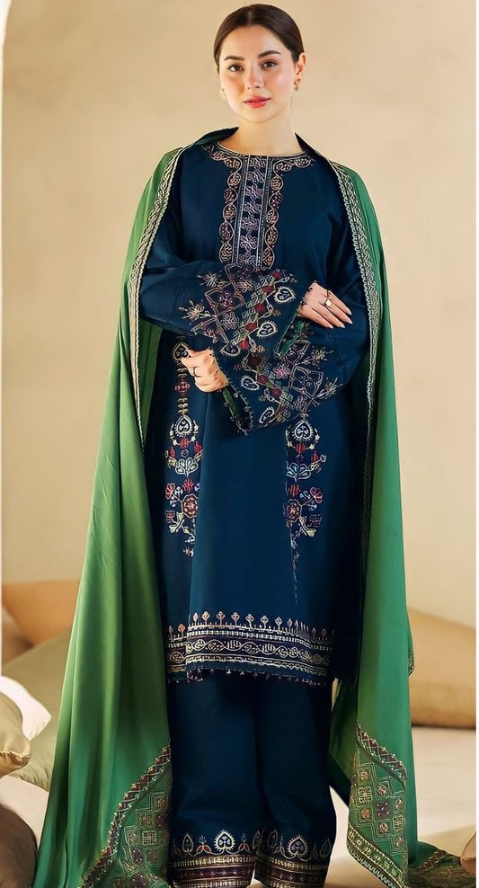 Elegant embroidered 3Pc