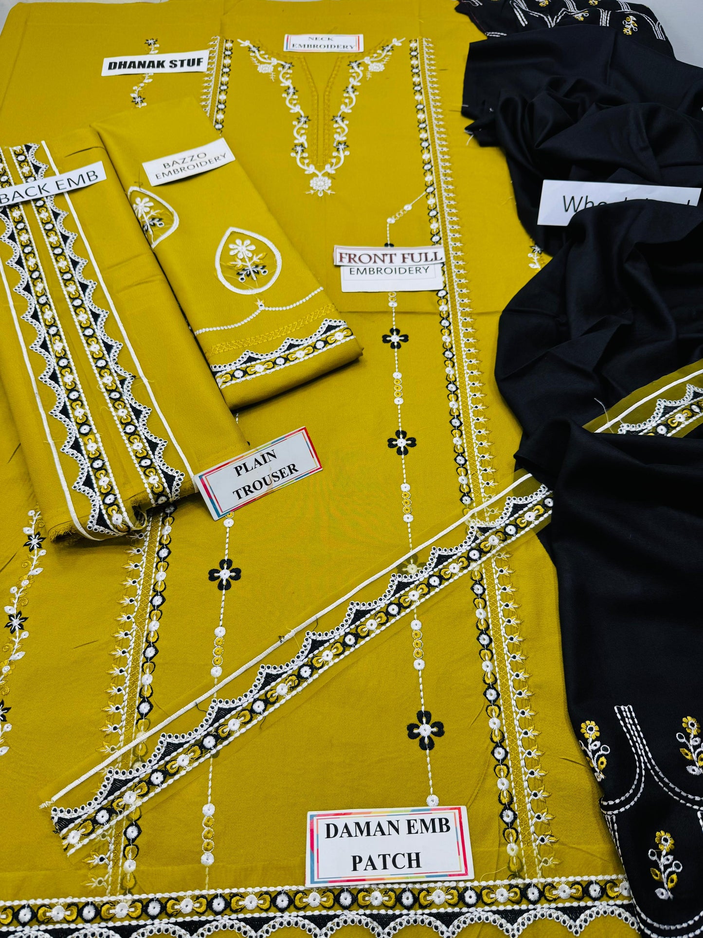 Elegant Embroidery 3pcs