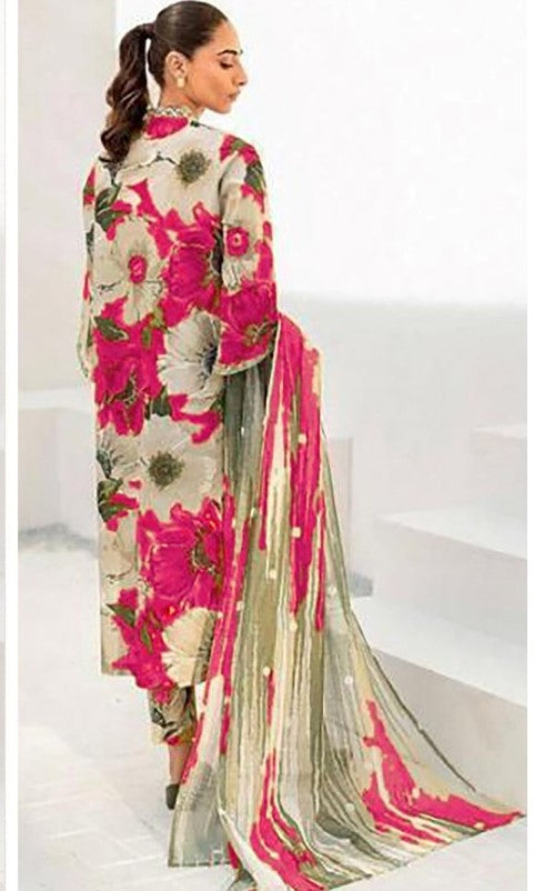 Elegant Linen Digital Printed 3ps