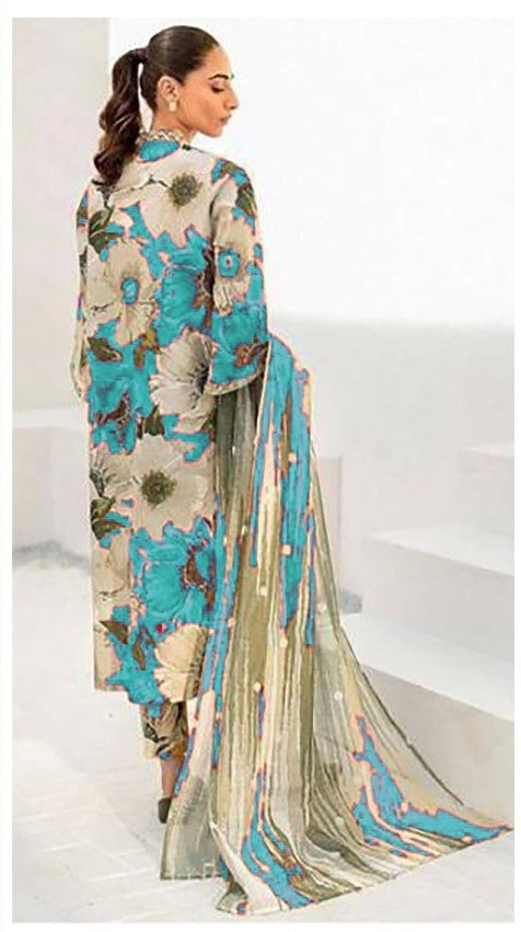 Elegant Linen Digital Printed 3ps