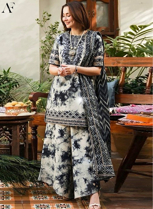 Elegant digital printed khaddar 3pcs