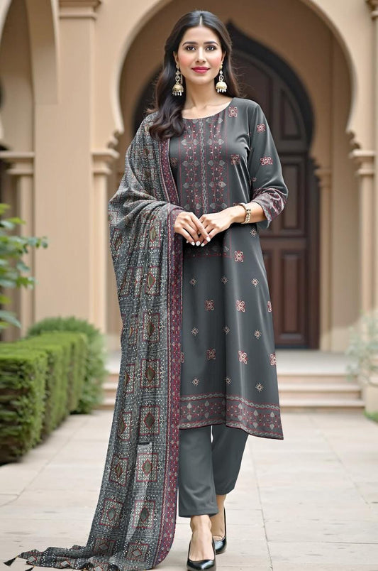 Elegant Embroidered 3PC