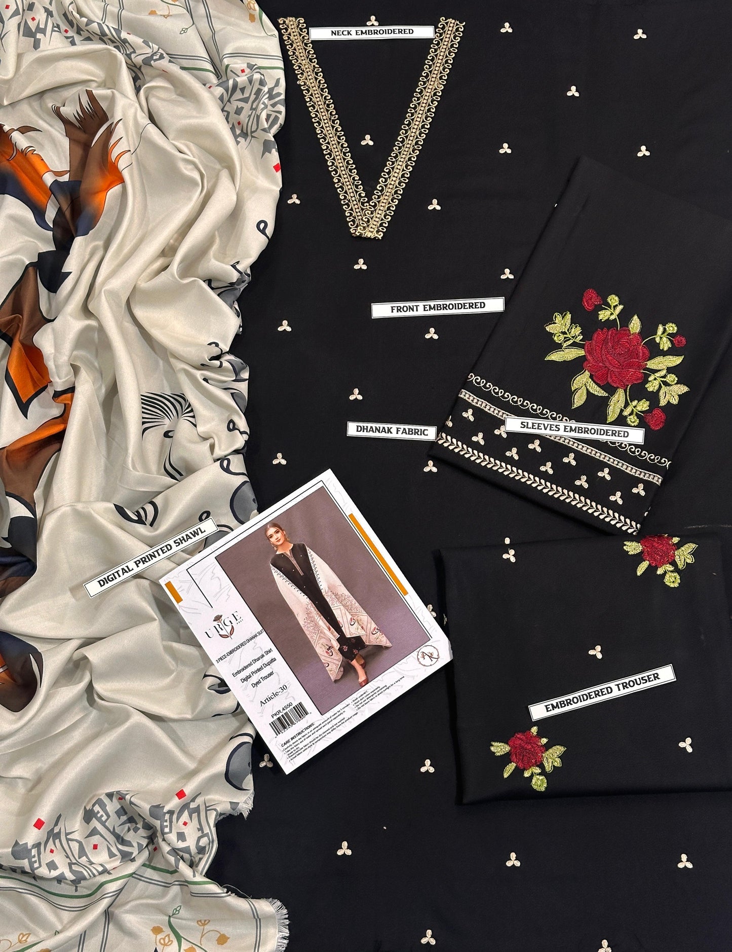 Elegant Embroidery 3PC