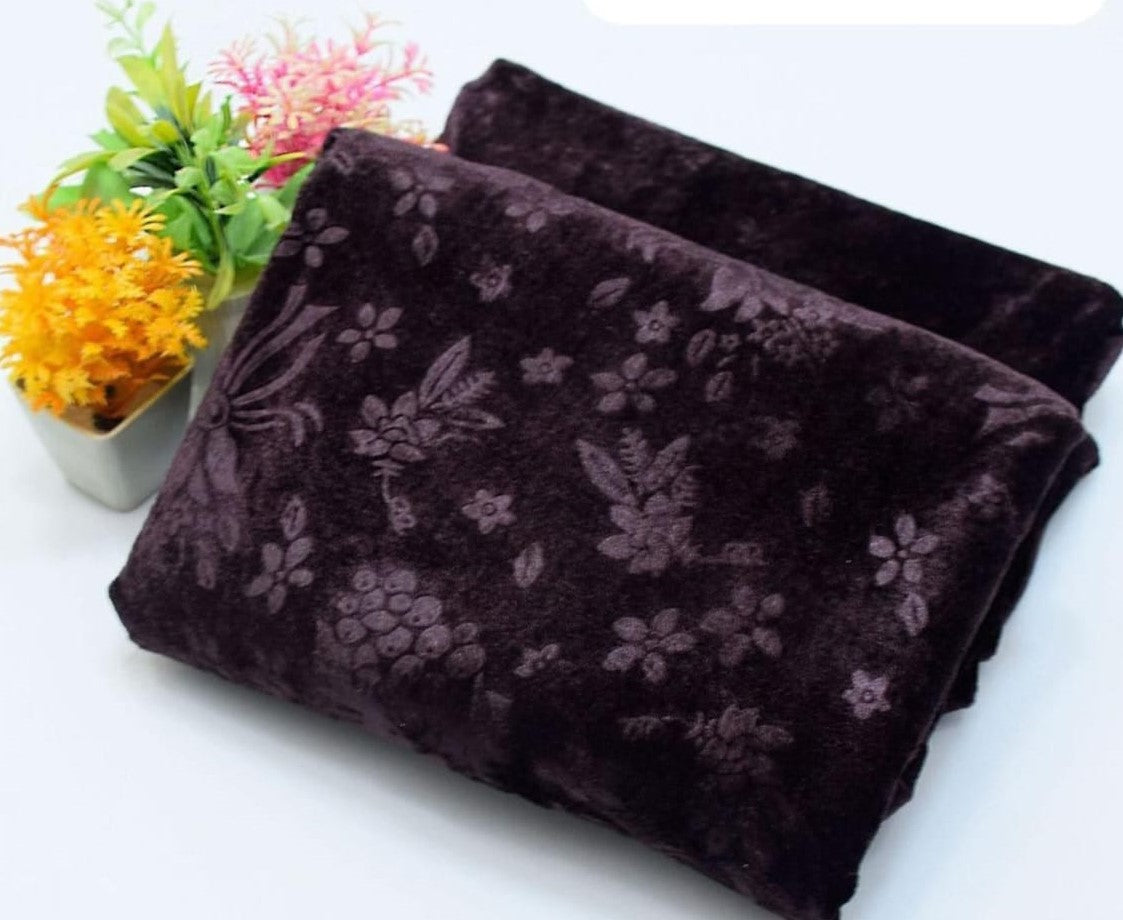 Elegant ALLOVER VELVET PLACHI 2PCS SHIRT&TROUSER