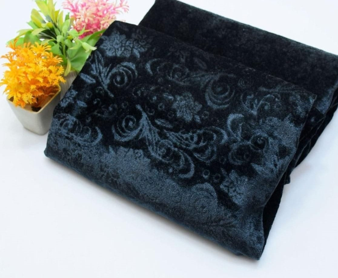 Elegant ALLOVER VELVET PLACHI 2PCS SHIRT&TROUSER